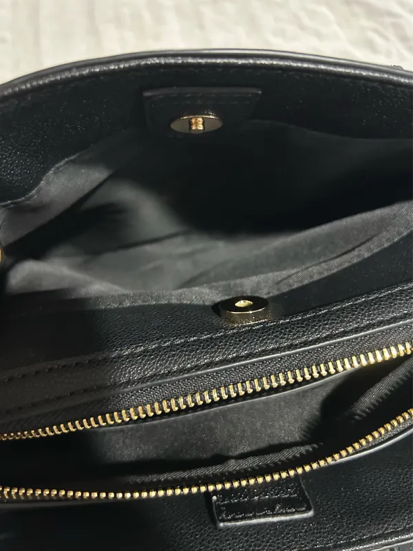 Nine West Black Purse Faux Leather Crossbody - Image 5