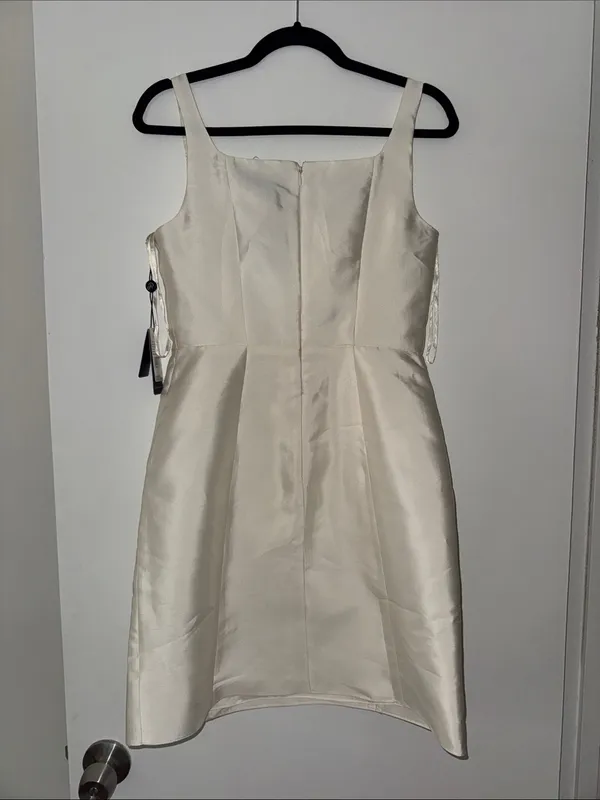 Adrianna Papell Ivory Embellished Mini Sheath Dress - Image 7