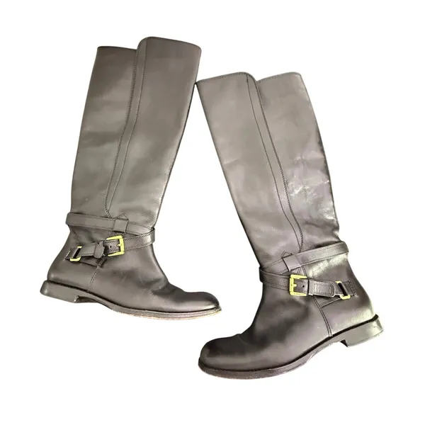 Vintage COACH Monique Equestrian Riding Boots Black Leather Calf Length Size 7 B - Image 2