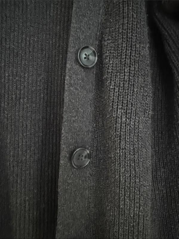 Banana Republic Dark Charcoal Open-Front Knit Cardigan - Image 4