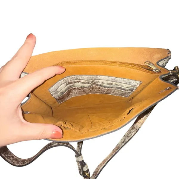 Patricia Nash Granada Tooled Leather Crossbody Bag in Burnished Bronze Metallic - Image 6