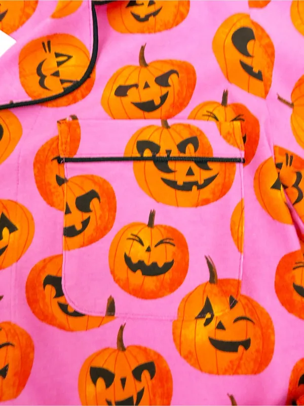 BedHead PJs Jolly Jack-O-Lantern Long Sleeve Classic Stretch Jersey Pajama Set - Image 9