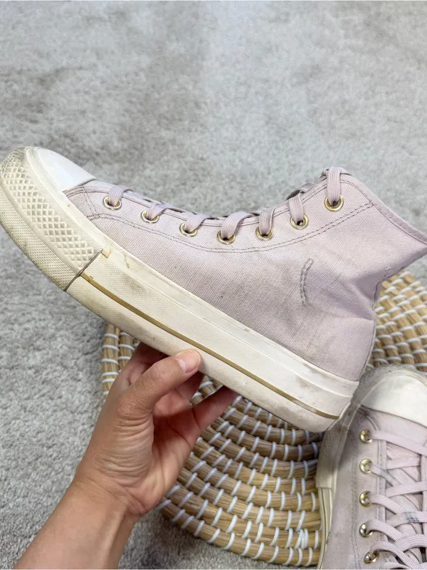 Converse All Starts Women’s Chuck Taylor Seasonal Lift Platform Sneakers Pink 8 - Image 13