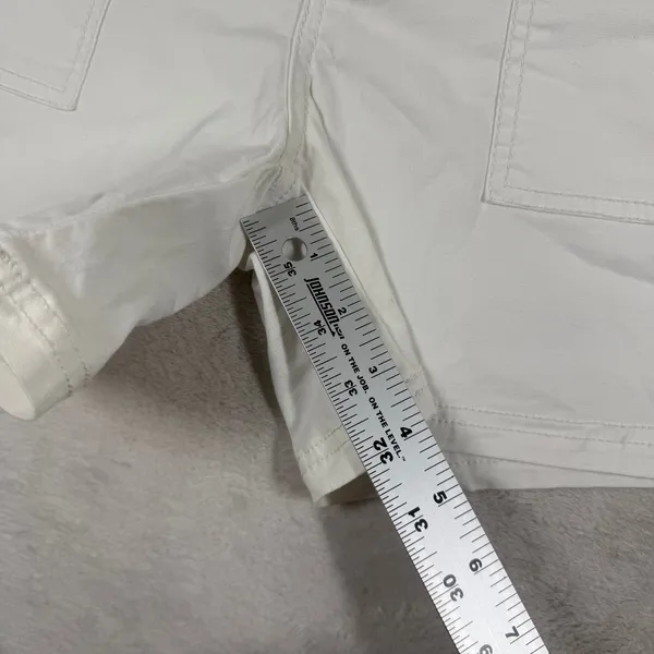 prAna Womens White Organic Cotton Stretch Hiking Shorts W3118RG10 Size 4 - Image 4