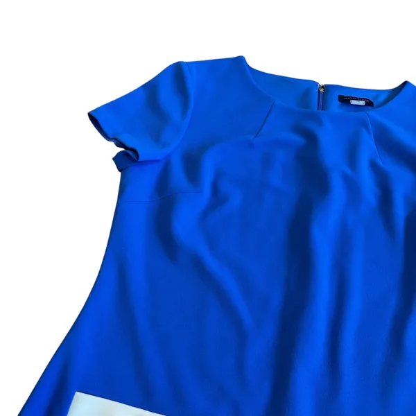 Tommy Hilfiger Faux Pocket Blue Sheath Dress Short Sleeve Size 12 Women's NWT - Image 4