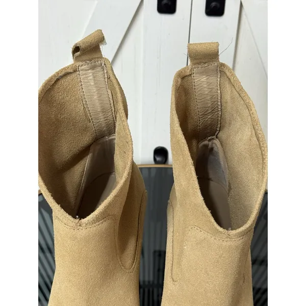Reserved Womens Western Ankle Boots Size EU 36 US 5 Tan Suede Pointed Toe Heel - Image 13