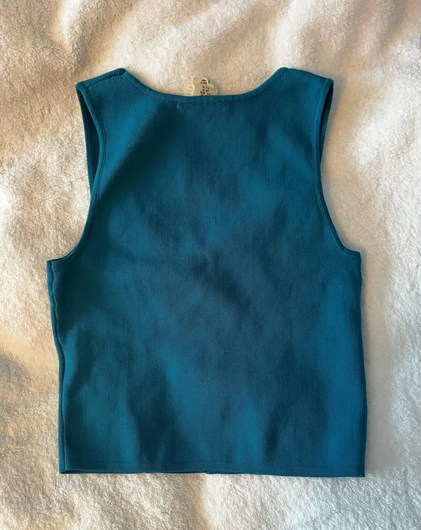 TJ Maxx teal crop top - Image 3