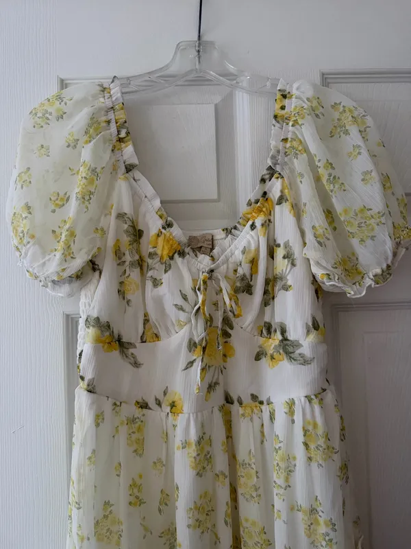 Yellow Flower Sundress Size L - Image 3