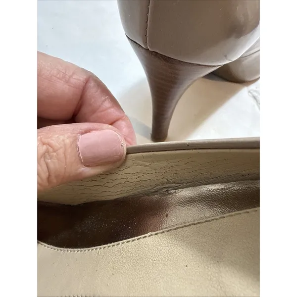 Seven7 Calvin Klein Taupe Dress Shoes Women’s 7M Pump Open Toe Rubber Sole - Image 12