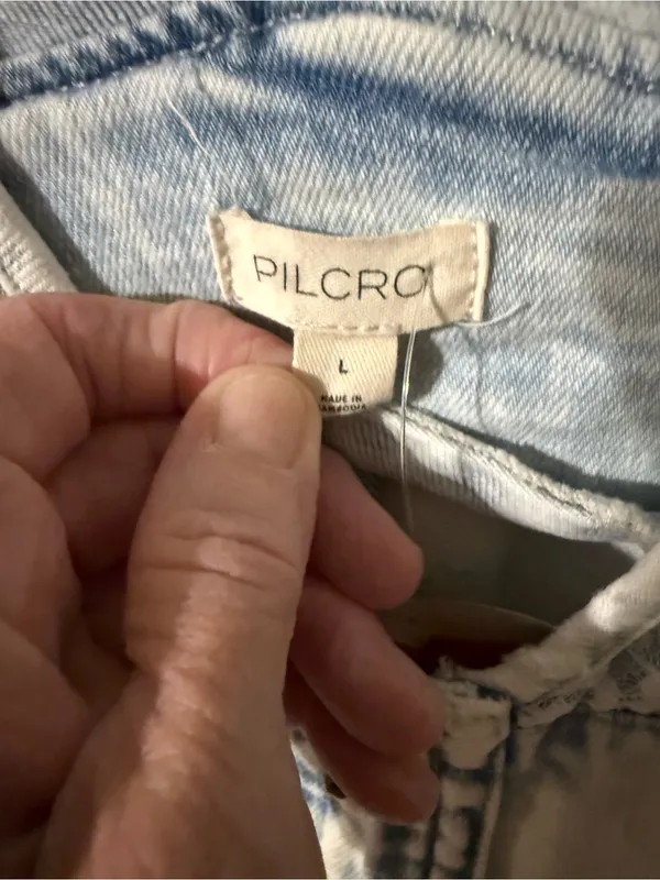 Pilcro Light Blue Denim Jumper Overalls with Wide Leg - Image 7