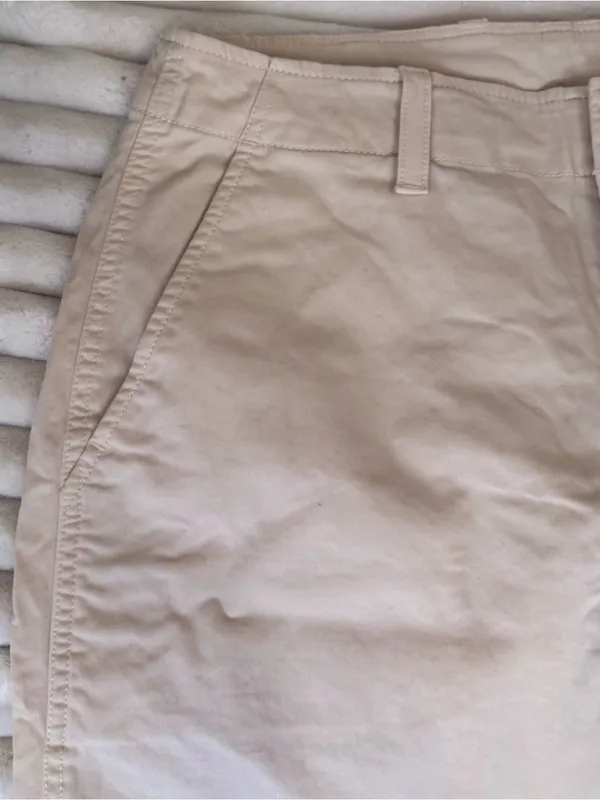 GAP Women's Downtown Mid Rise Khaki Light Beige Straight-Leg Pants Size 10 - Image 4
