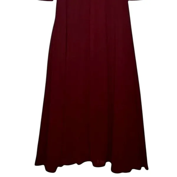 NWT Lulus Love You So Long Sleeve Openback Maxi Dress VNeck SideSlit S Burgundy - Image 8
