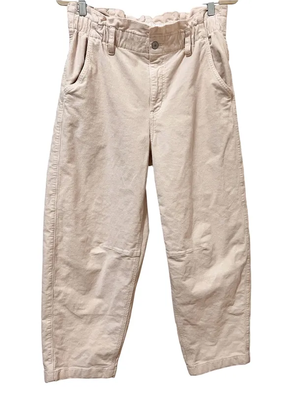 American Eagle Barrel Corduroy Pants 8 Cream - Image 2