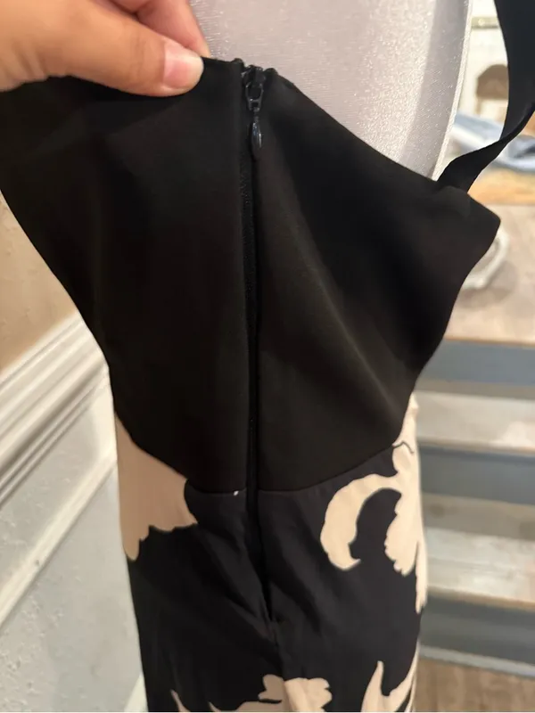 Colombian Black Floral Maxi Dress with Ruffles - Image 4