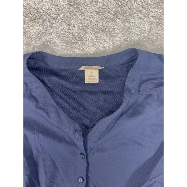 Duluth Trading Armachillo Cooling Tunic Womens Small‎ Navy Henley Popover - Image 5