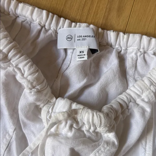 AG Adriano Goldschmied White Drawstring Pants - Image 2