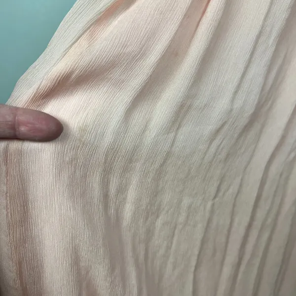 J Crew Formal Gown Maxi Dress Womens 14 Pink Silk Chiffon‎ Pleated V-Neck Heidi - Image 5
