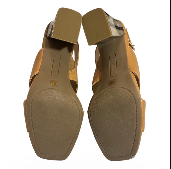 Andrew Geller Camel Tan Slingback Sandals - Image 6
