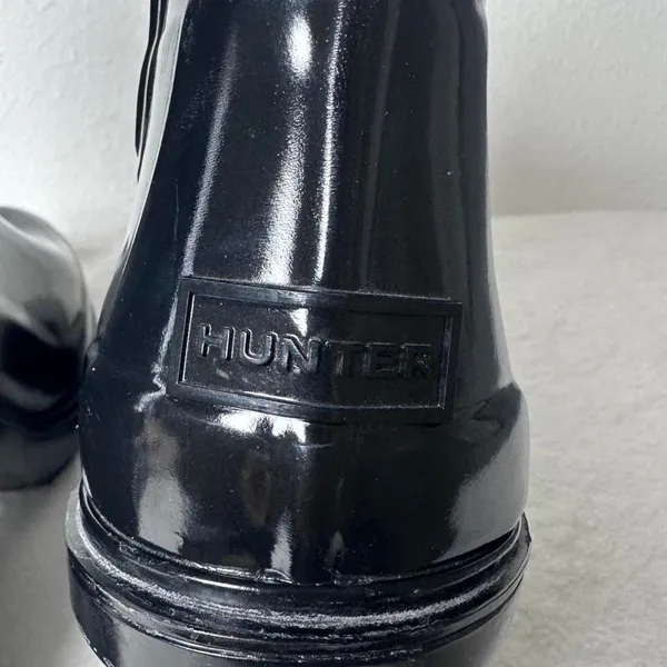 Hunter Rare Original Refined High Heel Chelsea Women's Rain Black Boots Size 9 - Image 8