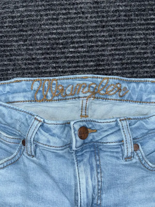 Wrangler Retro High Rise Trumpet Super Flare Bell Bottom Jean 28x30.5 Western - Image 7