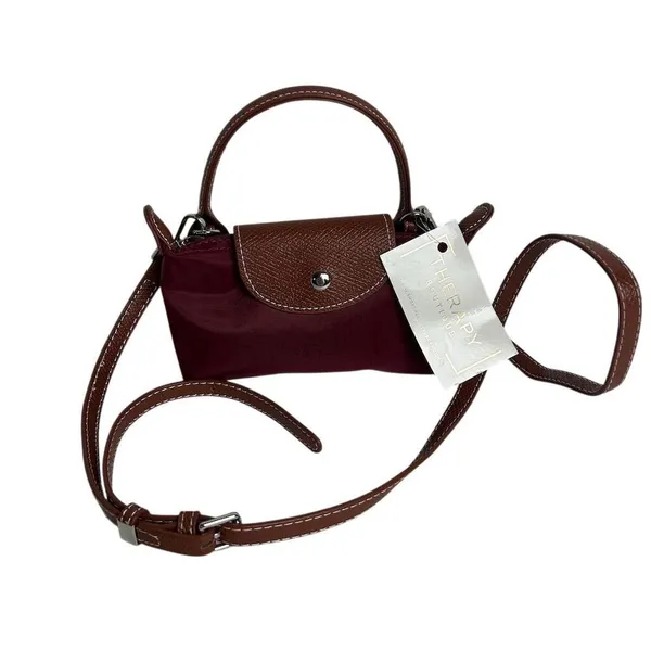 Therapy Boutique Women's‎ Mini Crossbody Bag Burgundy Adjustable Strap - Image 2