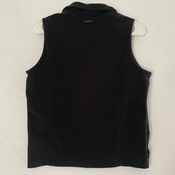 Columbia Black Fleece Vest Women’s Small Zip Up Lightweight Outdoor Layering - Image 3
