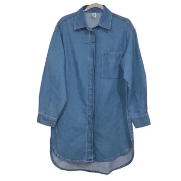H&M Denim Blue Oversized Dress (Size XS) - Image 3