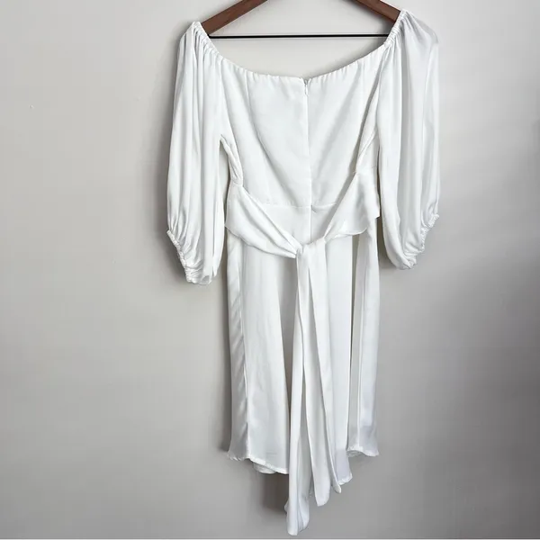 Hello Molly white puff balloon sleeve babydoll dress Fate Found Us peasant L - Image 5