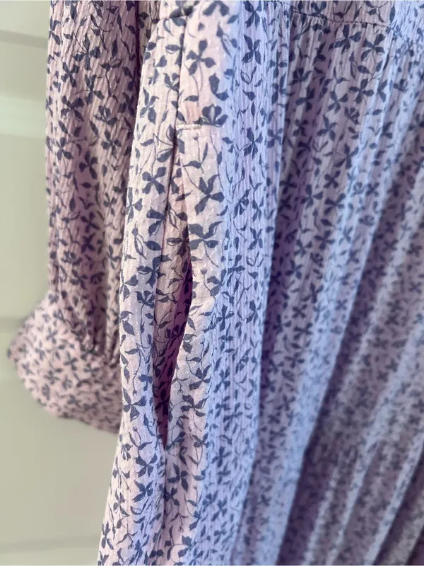 A New Day Lilac Floral Tiered Midi Dress Size S - Image 7
