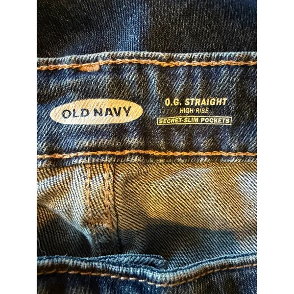 Old Navy OG Straight Jeans Women 18 Blue NWT High Rise Secret Slim Pockets Denim - Image 9