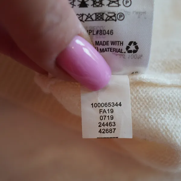 Charter Club Luxury 100% Cashmere Crew Neck Sweater Cream Womens‎ Medium - Image 5