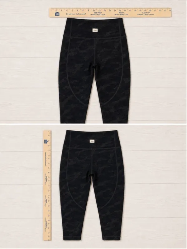 Vuori‎ The Rise The Shine Leggings XS Black Camo High Rise Pockets - Image 5