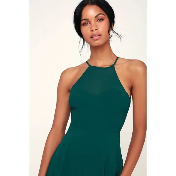 Lulu’s NWT Night of Romance Emerald Green Sleeveless Maxi Dress - Image 5