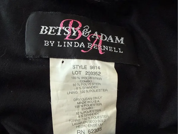 Betsy & Adam Y2K Whimsigoth Black Halter Ruffle Cascade Mini Dress Sz 12 - Image 4