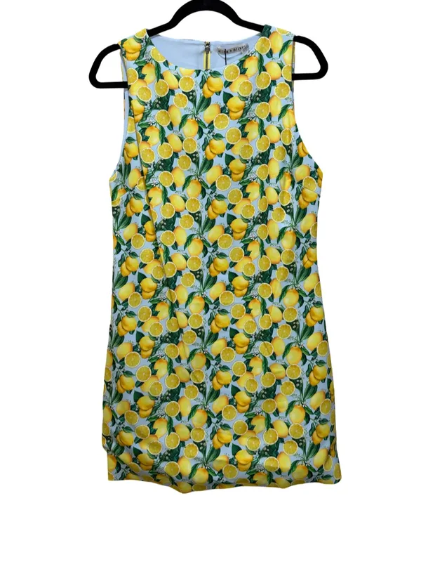 Alice + Olivia Clyde Lemon Print A-Line Shift Dress NWT Size 10 - Image 4