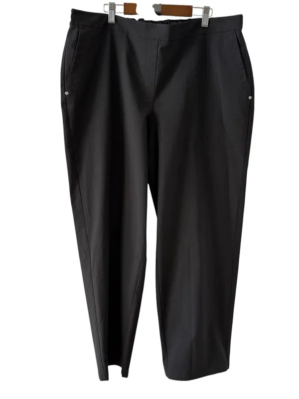 Lafayette 148 Pull On Straight Leg Pants Brown XL Stretch Waist Pockets - Image 12