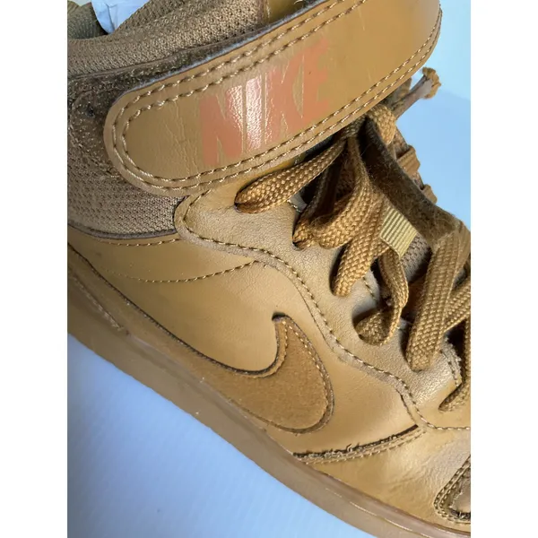 Nike Court Borough Mid 2 GS Wheat Brown High Top Sneakers 6Y Womens 7.5 - Image 10