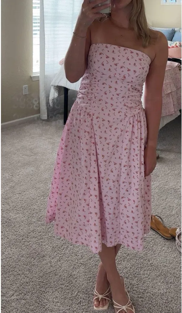 Wild Fable Floral strapless dress - Image 3