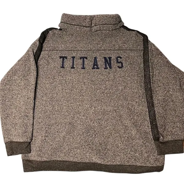 NFL Tennessee Titans Gray Pullover Sweatshirt Funnel Neck Womens XL‎ - Image 2