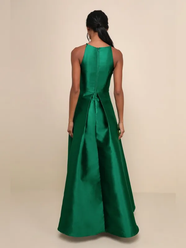 Lulus Broadway Show Emerald Green High-Low Gown Size Small NWT - Image 2