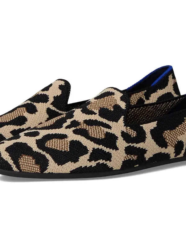 Rothy’s The Almond Toe Loafer Retired Desert Cat Leopard Print Knit Flats 5.5 - Image 12