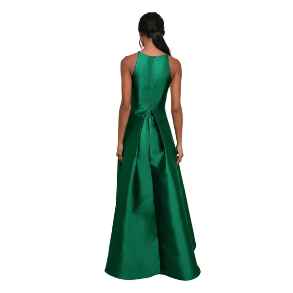 Lulus Broadway Show Emerald Green High-Low Gown size Large NWT - Image 2