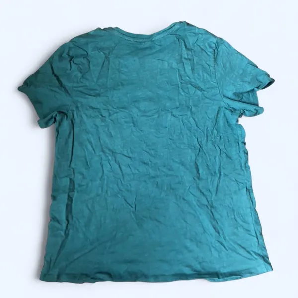 “Out of Office” Green Pink Graphic Tee Funny T-Shirt Top Blouse Short Sleeve Sz M Measurement in pics - Image 4