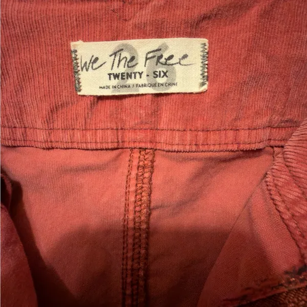 Free People I Want It All Cord Midi Skirt Poppy size 26 - Image 12