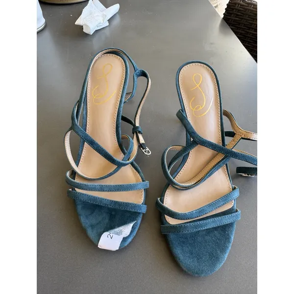 Sam Edelman Women Delanie Heeled Sandals vibrant Wild Indigo blue‎ Size 6.5 - Image 2