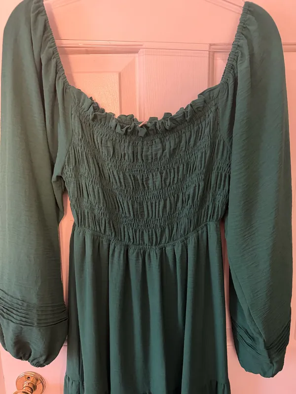 She & Sky Dress Green Smock - Image 5