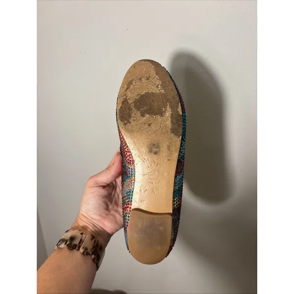 Steve Madden Conccord Rainbow‎ Rhinestone Shoes Slip Ons Flats Women Size 9 - Image 6