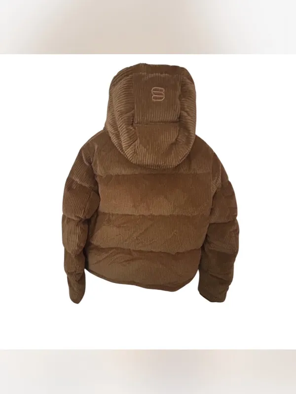 NWT Aritzia The Superpuff Cushcord Corduroy size XS in Brown 700+ Fill - Image 4