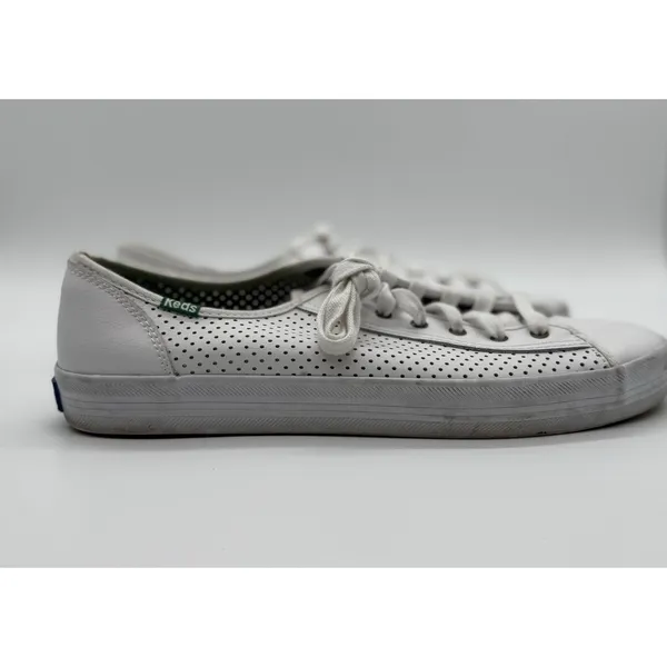 KEDS Sneakers Womens Sz US 8 EU39 White Leather Lace Up Tennis Shoes WH56115 EUC - Image 4
