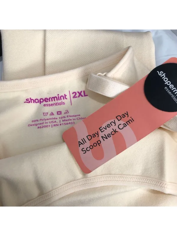 Shapermint All Day Every Day Scoop Neck Cami Nude Beige 2XL - Image 3